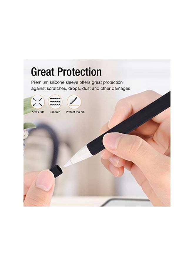 erorex Soft Silicone Case for Apple Pencil 2nd Generation, Protective Sleeve Holder Grip and Nib Cover Accessories Kit Compatible with Apple Pencil 2nd Gen, iPad Pro 12.9 Inch / 11 Inch -Black  - Image 3