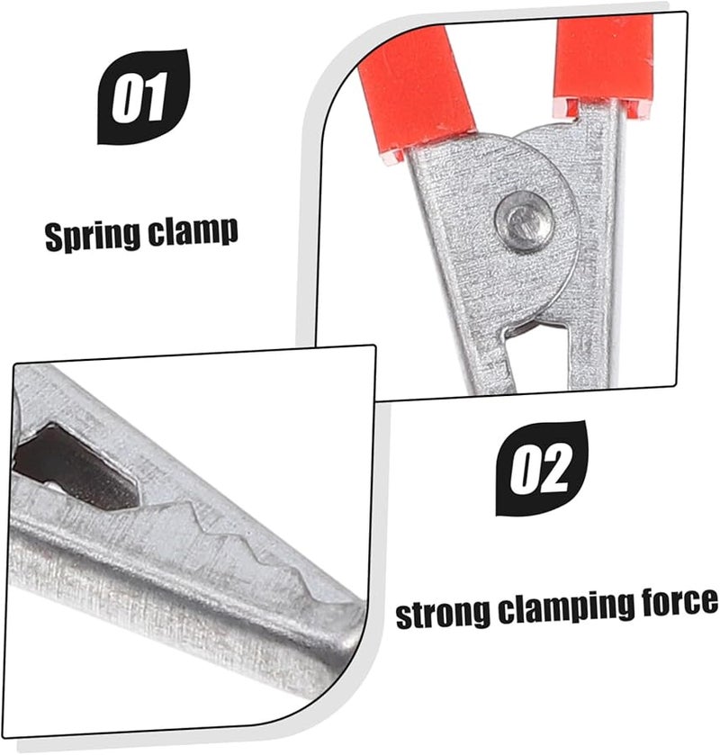 24 قطعة ملقط تمساح معزول بمشبك زنبركي للمشابك الكهربائية للأسلاك - Image 5