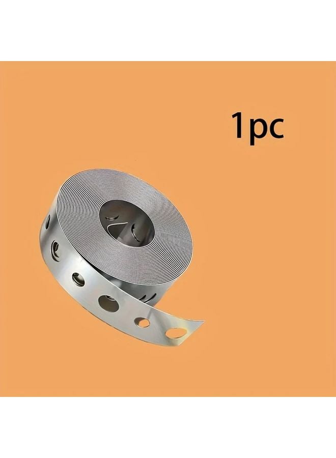 Galvanized Iron Coil Pipe Support Strip 3m x 17 5mm Hole 1pc Durable Corrosion Resistant - Image 1