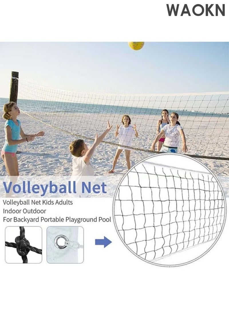 WAOKN Volleyball Net,Professional Outdoor Volleyball Net,Pole-Less with Ball Pocket,9.5m X 1m Portable Volleyball Net,Suitable for Pool/Beach/Backyard/Indoor,Beach volleyball net, volleyball rack, standard match training volleyball net. - Image 4