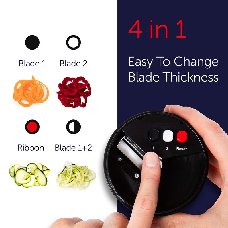 Fullstar آلة تقطيع الخضار Fullstar - آلة تقطيع الخضار، آلة تقطيع البصل، آلة تقطيع الطعام، آلة تقطيع الخضار، آلة تقطيع الخضار الحلزونية، آلة تقطيع الماندولين، آلة التقطيع والجراتير، صانع سباغيتي الكوسا - Image 3