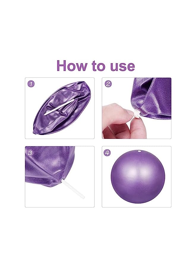 PROMASS 2 Pcs Soft Pilates Balls, Soft Stability Ball, 22-25Cm Small Exercise Ball For Yoga, Pilates, Abdominal Workouts, Shoulder Therapy, Core Strengthening (Pink & Purple)  - Image 5
