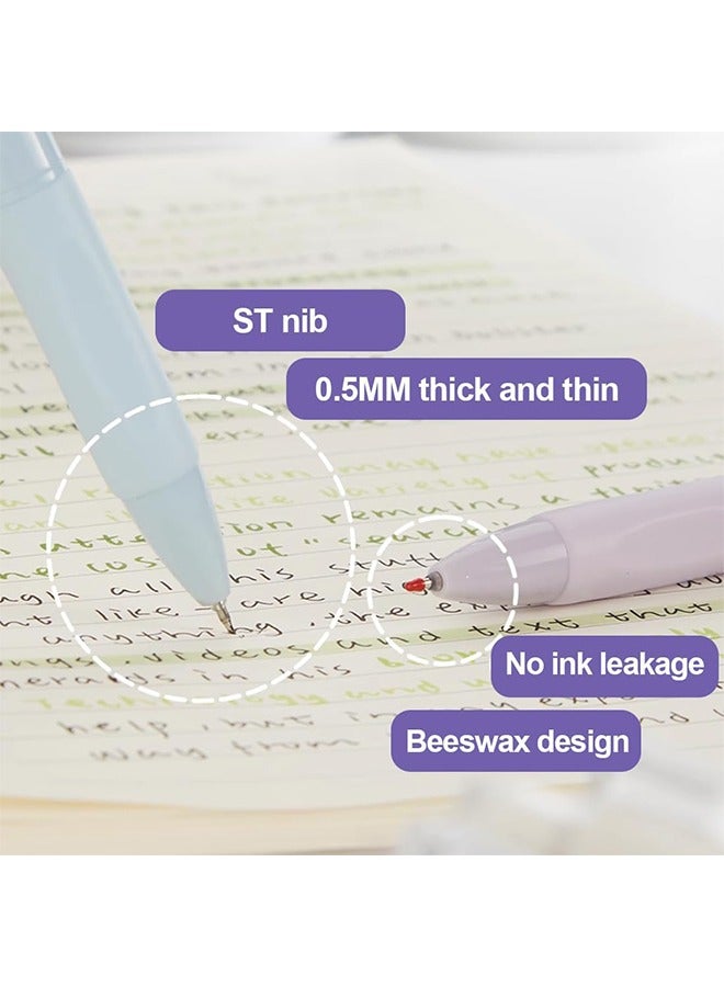 BiuTFon 5 Pack Gel Pens, 0.5mm Fine Tip, Premium Rollerball Pen, Retractable, Ballpoint Pen, Nice School Supplies, Gel Pens, Pen-Style Ballpoint Pens, Nice Ballpoint Pens, Black Gel Pens - Image 5