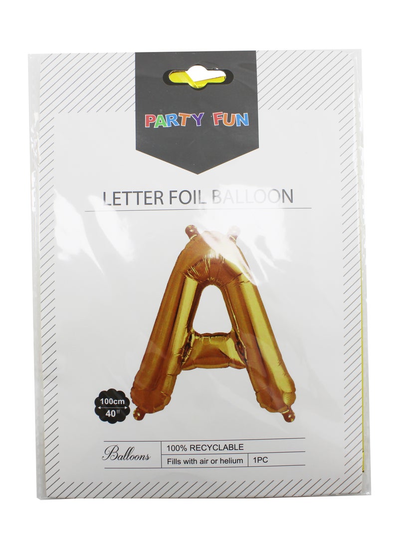 PARTY FUN Foil Letter Balloons 40 Inch Golden Color Perfect for Birthdays, Weddings, Anniversaries, Baby Showers, and Special Occasions Pack of 1 Party Decoration Alphabet Letters A  - Image 5