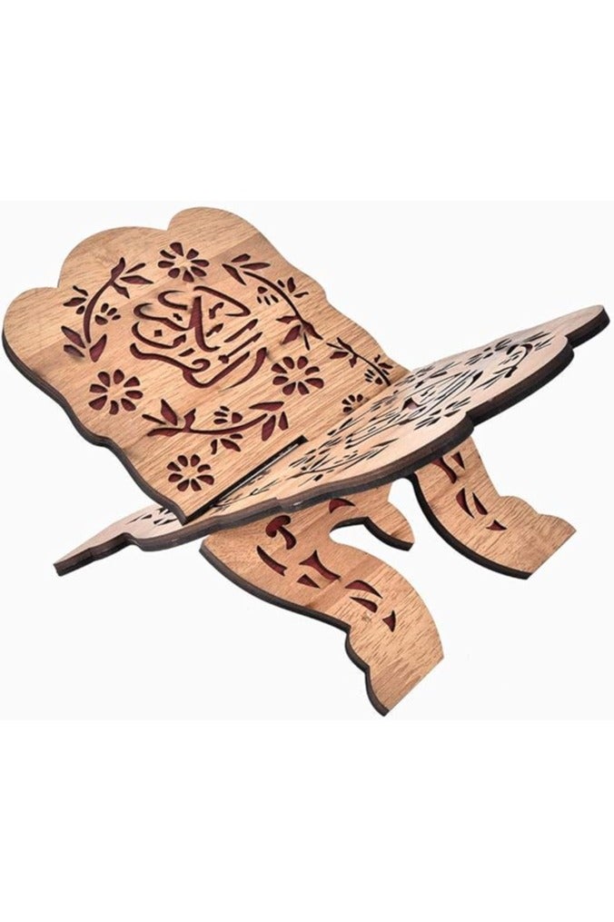 حامل مصحف خشبي – حامل كتب إسلامي قابل للطي للقراءة والتلاوة - Image 1