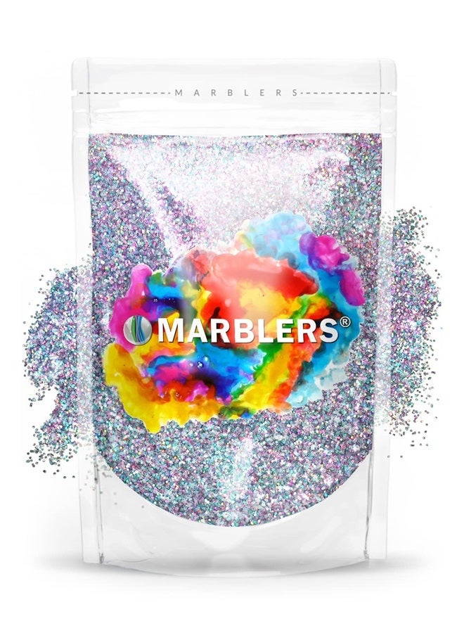MARBLERS Holographic Glitter [Holo Fairy Powder] 3oz (85g) | Fine | Non-Toxic, Vegan, Cruelty-Free | Face, Body, Eyeshadow, Hair, Party Makeup | Nail Art, Polish | Resin, Tumbler, Slime, Craft