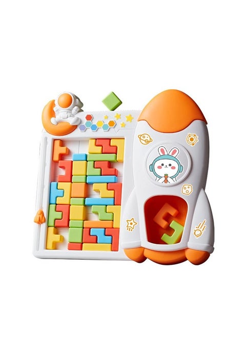Shape Stacking Toys Games Tetris Building Blocks with Brackets Colorful Montessori Jigsaw Puzzle Toddler Educational Toys