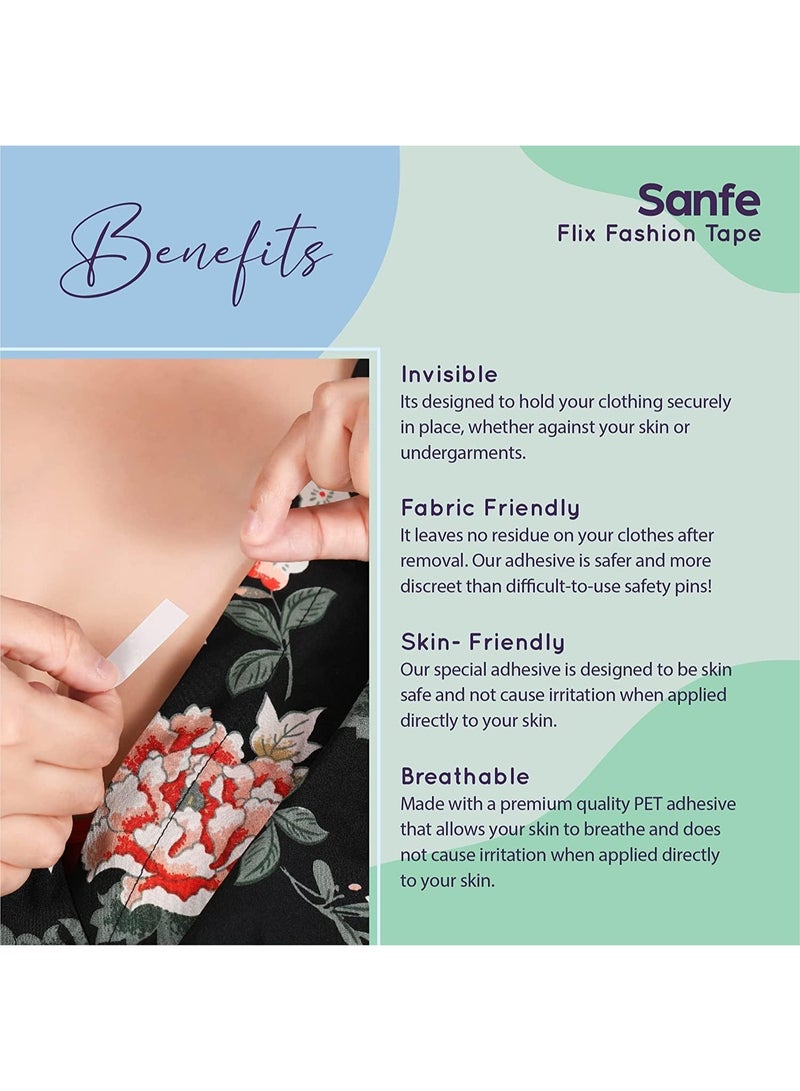 Sanfe Flix Fashion & Fabric Tape, 36 Piece Double Sided - Image 3