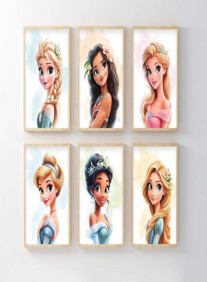 Nistio® Princess Wall Art for Girls Bedroom, Unframed Set of 10 (8x10) - Ariel, Belle, Cinderella, Elsa, Rapunzel, Mulan, Tiana, Moana, Snow White, Aurora - Image 4