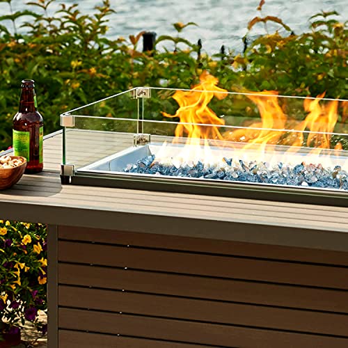 Mr. Fireglass Reflective Fire Glass for Fireplace Fire Pit and Landscaping, 10 Pounds 1/2 inch High Luster Aqua Blue Fire Rocks for Outdoor and Indoor Use - Image 5