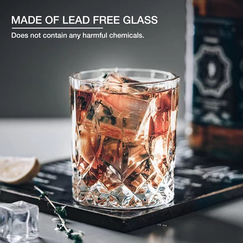 Gencywe Crystal Whiskey Glasses Set of 8(Buy 6, get 2 Free), 11 OZ Old Fashioned Whiskey Glasses, Bourbon Cocktail Rocks Glasses, Clear Bar Glasses for Drinking Scotch Vodka Tequila Rum Gift for Men - Image 5