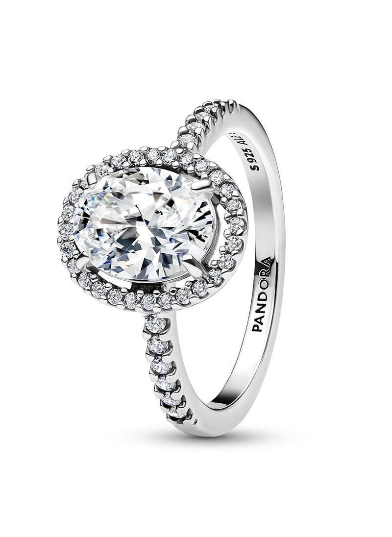 PANDORA Oval Sparkling Halo Statement Ring  - Image 2