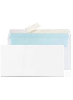 MARKQ White Envelopes, 4” x 9" Peel & Seal Mailing Envelope for Posting Home Office and Ecommerce 80gsm, pack of 50  - Image 1