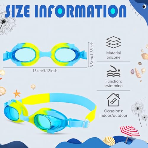 Kingdder 20 Pairs Unisex Kids Goggles Bulk for 4-14 Swimming Goggles for Children Anti Fog No Leaking Swim Goggles Pack(Stylish Style) - Image 2