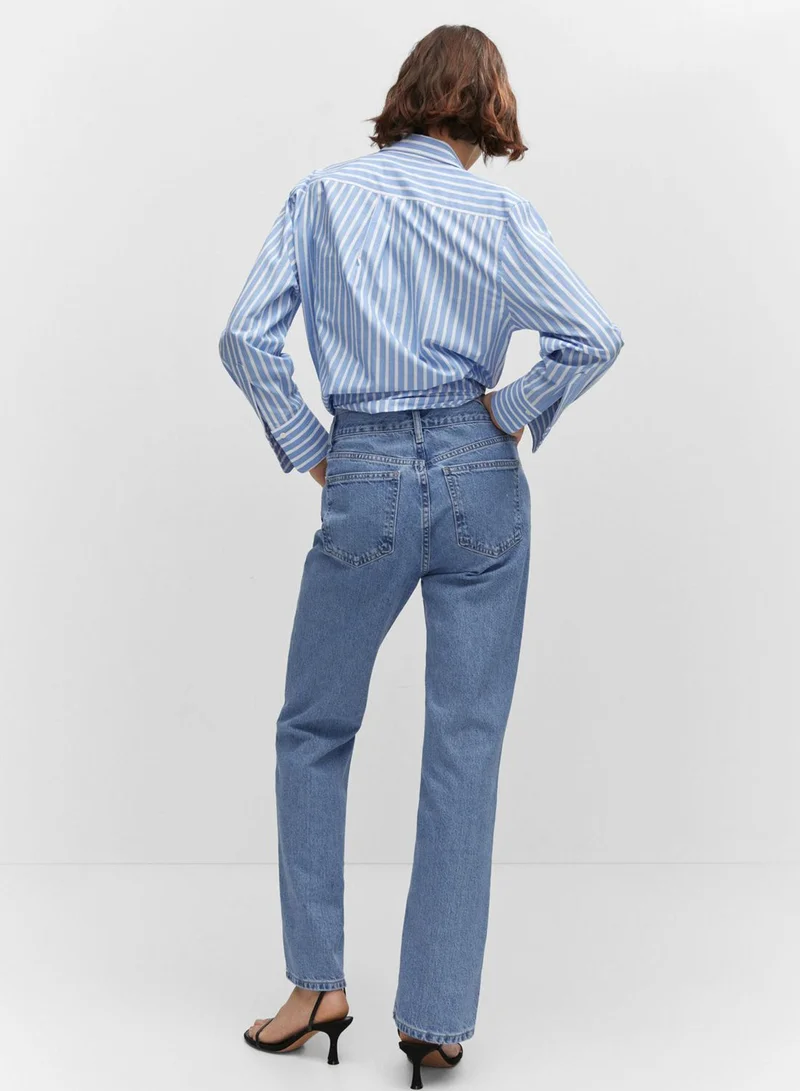 MANGO Mid Waist Regular Fit Jeans