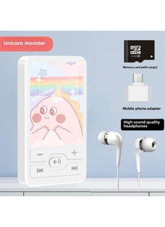 External Sound Mp3 Student Learning Walkman Simple Cartoon Sports Card Player With Memory Card Full Set Wholesale-Body Color:A1 Unicorn-Memory Capacity:4GB (Host + Ear Cable + Memory Card + OTG + Charging Cable)