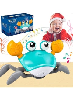 Exotic Crawling Crab Toy with Music, Rechargeable, Electronic Light Up Crawling Toy with Automatically Avoid Obstacle  - Image 1
