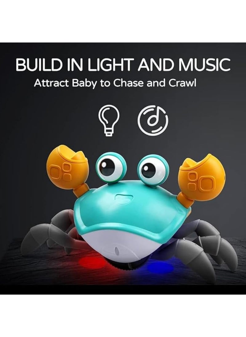 Exotic - Crawling Crab Toy with Music, Rechargeable, Electronic Light Up Crawling Toy with Automatically Avoid Obstacle - Image 1