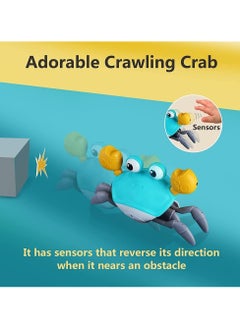 Exotic Crawling Crab Toy with Music, Rechargeable, Electronic Light Up Crawling Toy with Automatically Avoid Obstacle  - Image 3