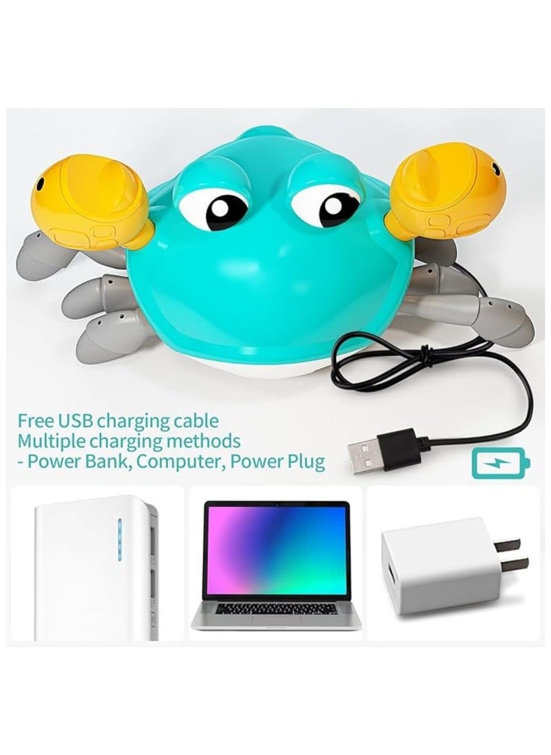 Exotic - Crawling Crab Toy with Music, Rechargeable, Electronic Light Up Crawling Toy with Automatically Avoid Obstacle - Image 1