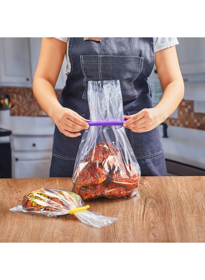 30-Piece Bread Bag Clip - Squeeze And Lock Food Bag Clip, Plastic Sealing Clip For Bread, Snacks, Potato Chips - Multiple Colors, Easy To Grip, Sealed And Sealed  - Image 3