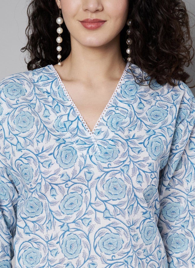 Trend Level Women Floral Printed Indie Prints Kurta - Image 2