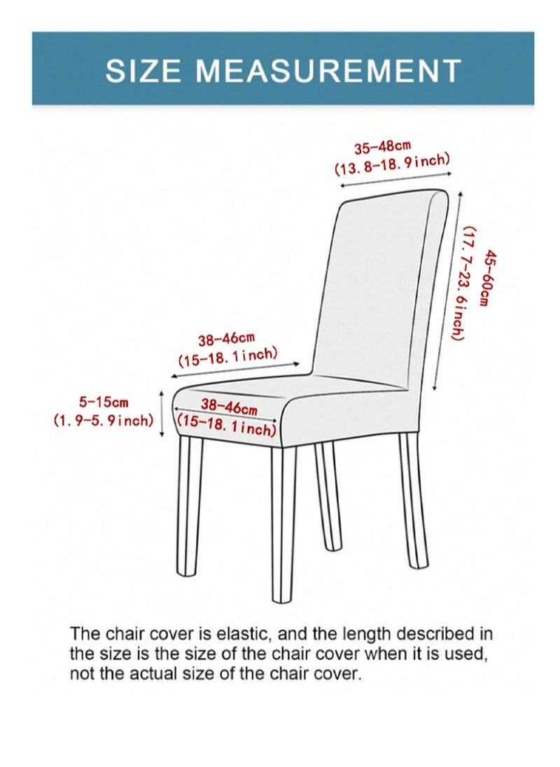 GOOTOY 4-Piece Household One-Piece High-Elastic Chair Cover Set Removable for Machine Washing or Hand Washing Easy to Clean  - Image 2