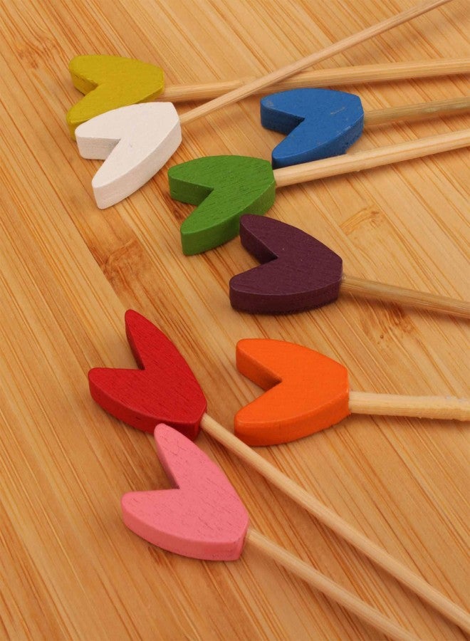BambooMN Premium 3.9" Decorative Blue Tulip End Cocktail Fruit Sandwich Picks Skewers for Catered Events, Holiday's, Restaurants or Buffets Party Supplies, 100 Pieces - Image 4