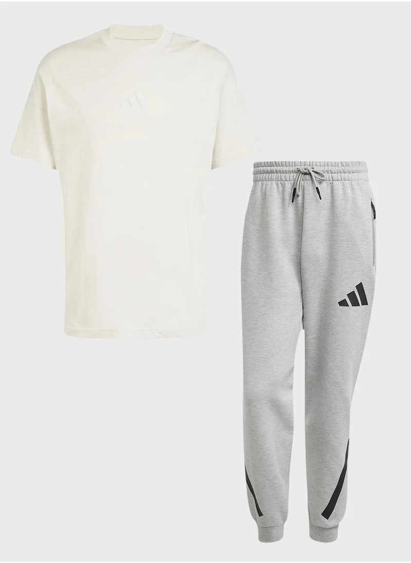 Adidas adidas tshirt & trackpants combo
