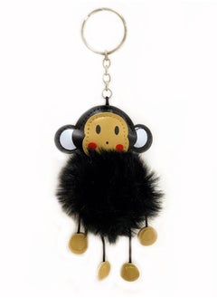 Salla Faux Fur Monkey Keychain 14cm  - Image 1