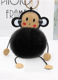 Salla Faux Fur Monkey Keychain 14cm  - Image 5