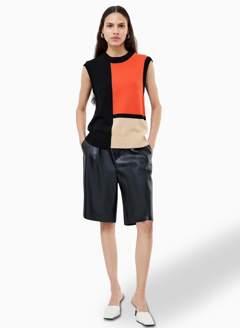 French Connection Varli Colour Blocking Knit Vest - Image 1