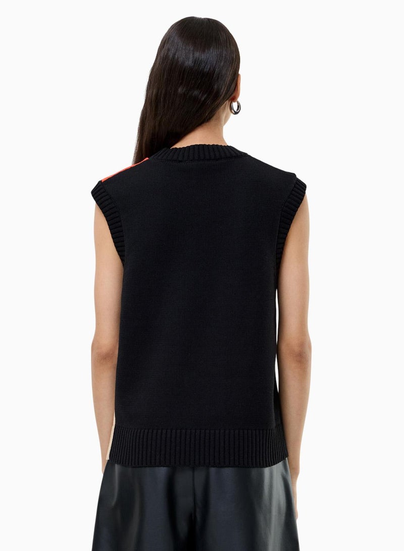 French Connection Varli Colour Blocking Knit Vest - Image 2