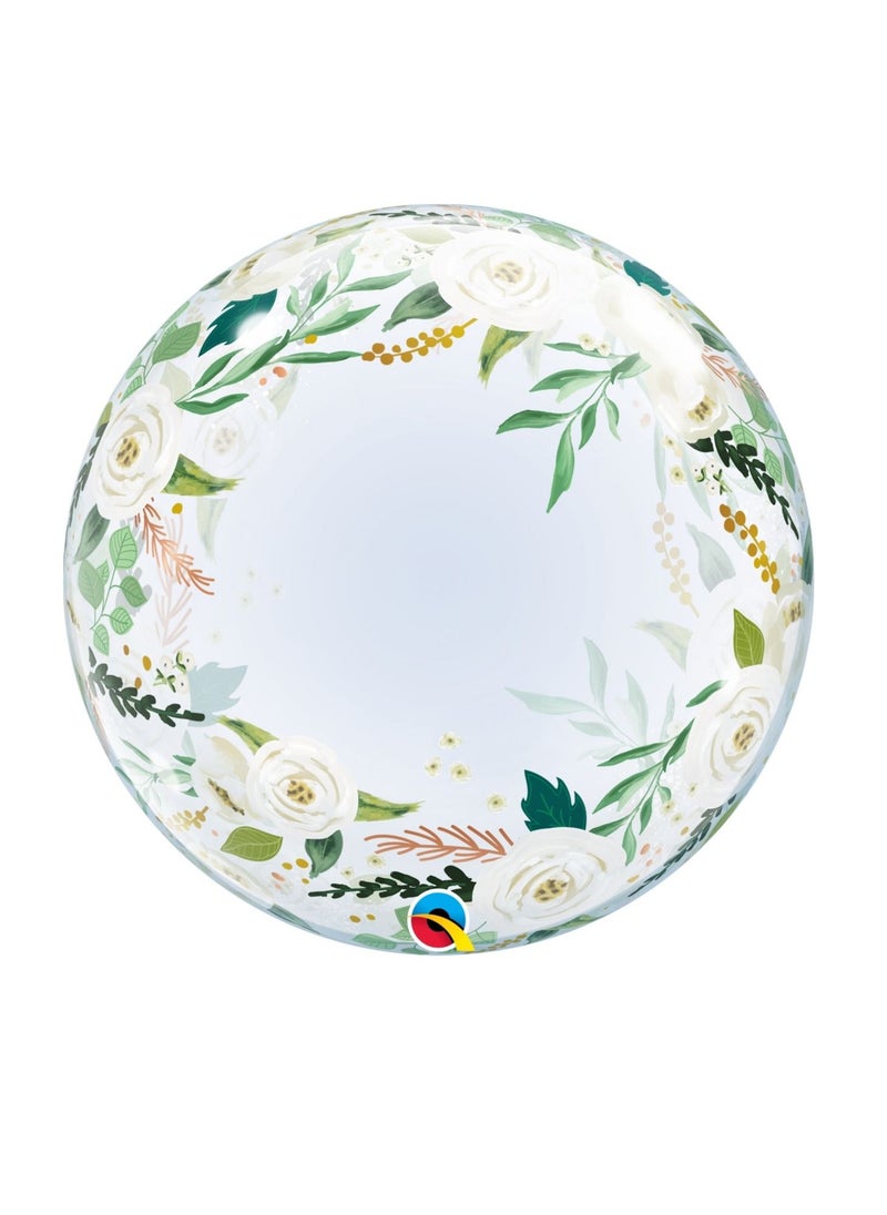 Qualatex - 24" Deco Bubble Balloon - Wedding Floral 1Ct - Image 1