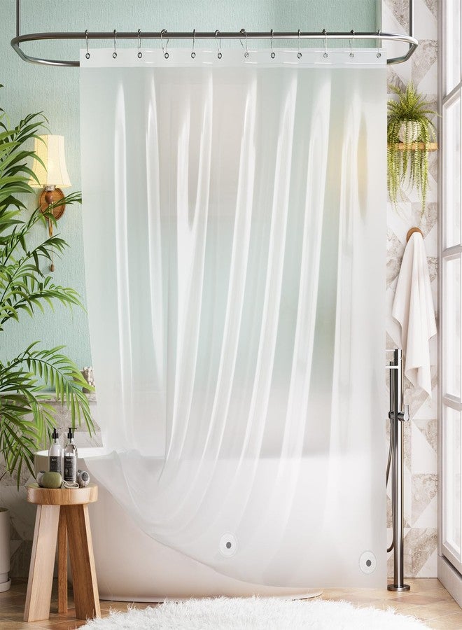 Bathway Shower Curtain Liner, Frosted Shower Curtain Liner 72x72 PEVA Waterproof Shower Curtain Liner Plastic with 3 Magnets and 12 Rustproof Metal Grommets, Lightweight Shower Liner for Bathroom - Image 1