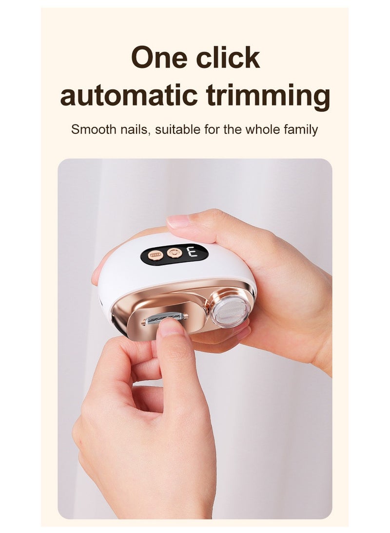 TNGames Ultra-Quiet Electric Nail Trimmer & Polisher (Kids/Adults Universal)  -Safe Anti-Pinch Design + Dual-Speed Modes + USB Fast Charging | Portable Nail Care Kit - Image 3
