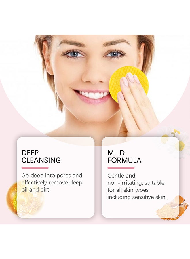 EELHOE Turmeric Kojic Acid Cleansing Pad Gentle Cleansing Skin Care Lightens Acne Face Brightens Delicate Pores - Image 4