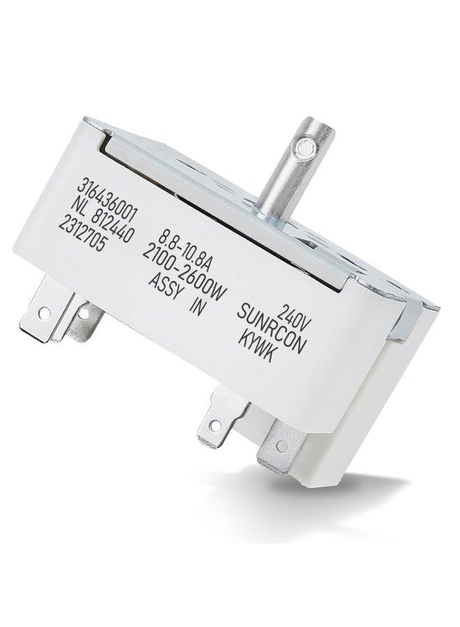 OEM home 316436001 مفتاح عنصر سطح النطاق يناسب تمامًا استبدال مفتاح التحكم في النطاق كينمور فريجيدير استبدال الطراز: 316436001 AP3885460 316021501 ps1145040 - Image 1