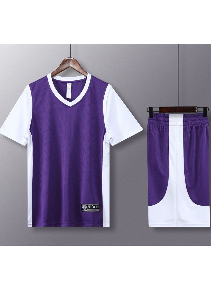 KUYING Basketball Uniform Men's And Women's Summer Vacation Two-Piece Short Sleeved Jersey 