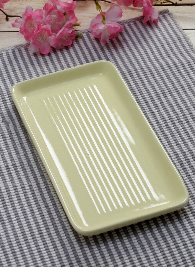 Arrabi Princely Camel Yellow Textured Ceramic Microwave Safe 2 Piece Mugs with Tray - 220ml - Image 2