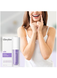 GlorySmile v34 Colour Corrector Purple Toothpaste Teeth Whitening Color Corrector Toothpaste Purple Teeth Whitener Teeth Whitening Booster Purple Whitening Toothpaste Teeth Whitener Tooth Stain Removal 30ml  - Image 4