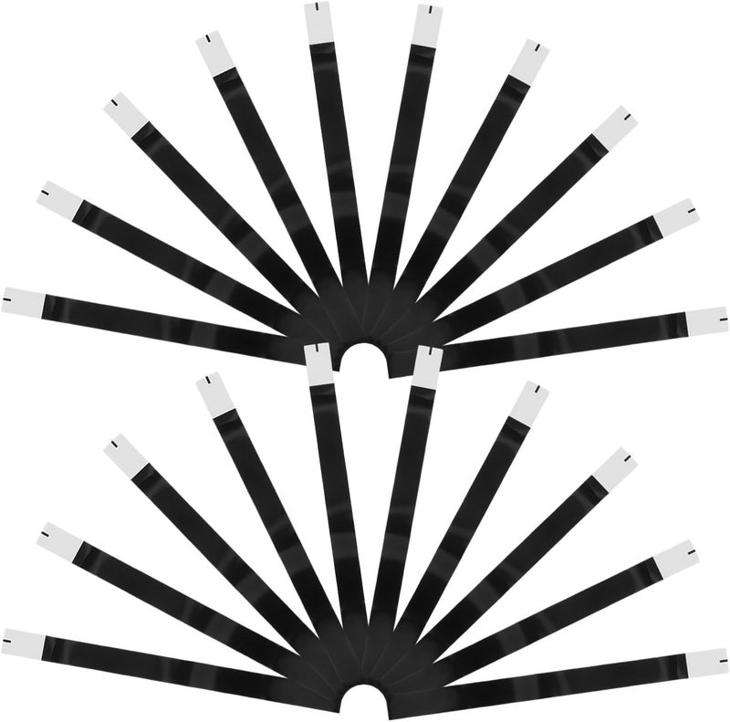100pcs Black Self-Adhesive Napkin Bands Paper Napkin Rings Disposable Silverware Roll-up Bands for Wedding Thanksgiving Party Table Setup - Image 1