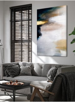 LOWHA Canvas Wall Art Stretched Over Wooden Frame with Abstract Painting  - Image 3