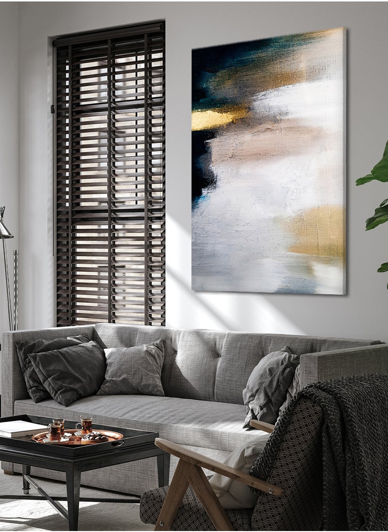 LOWHA Canvas Wall Art Stretched Over Wooden Frame with Abstract Painting  - Image 3