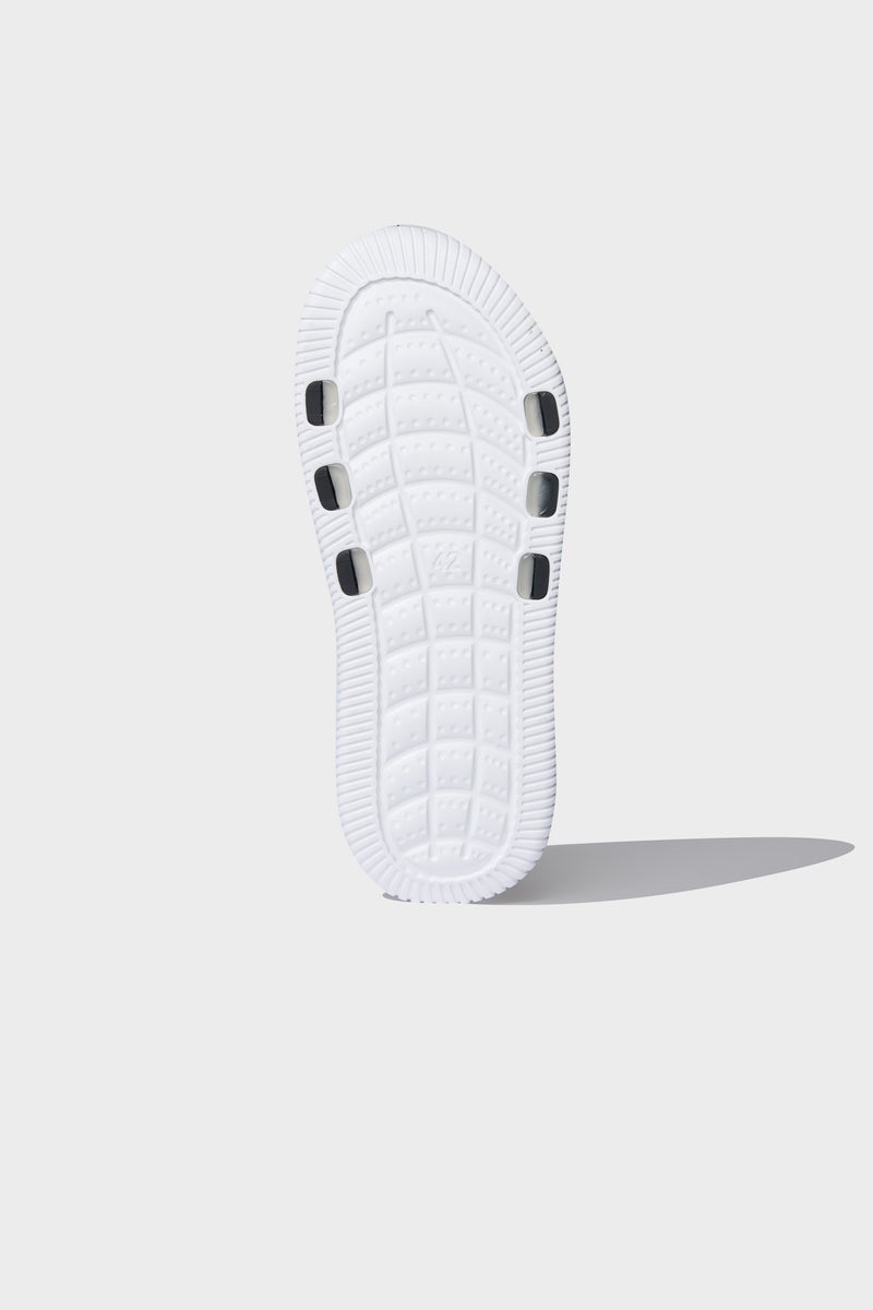 DeFacto Black Man Flat Base Single Band Faux Leather Slippers Casual - Image 5