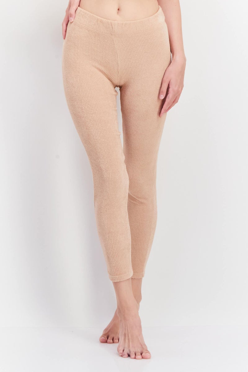 Etam Women Textured Pyjama Pants, Beige - Image 1