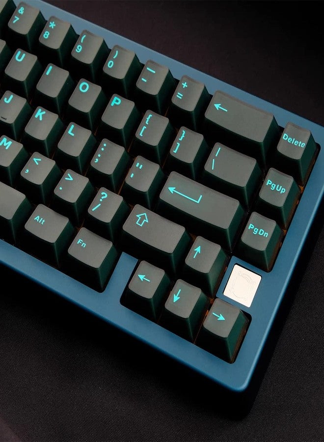 Sumgsn 114 Keys Translucent Keycaps Cherry Profile Doubleshot Cyan Keycap Set Fit for 60% 65% 75% Cherry Mx Switches Mechanical Keyboards - Image 2