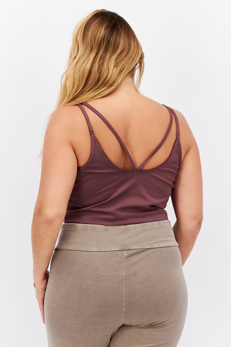 PUMA Women Sportswear Fit Sleeveless Training Crop Top, Dusty Plum - Image 2