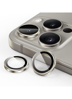 URBBKING Camera Lens Protector for iPhone 15 Pro and iPhone 15 Pro Max Natural Titanium  - Image 1