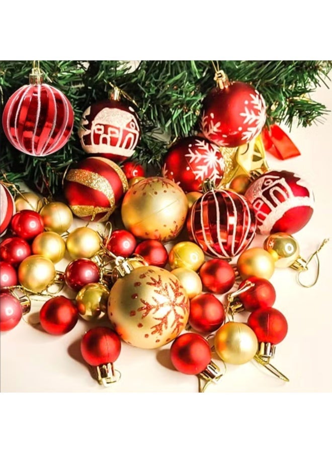 Bauble Ornament Ball Set, 44Pcs Shatterproof Tree Hanging Balls - Image 3